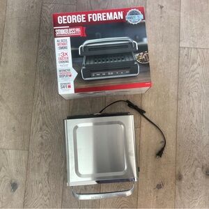 George Foreman Smokeless Grill in Stainless Steel NEW in Box